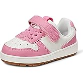 Amazon Essentials Unisex Kids and Toddlers' Low Top Hook & Loop Court Sneakers