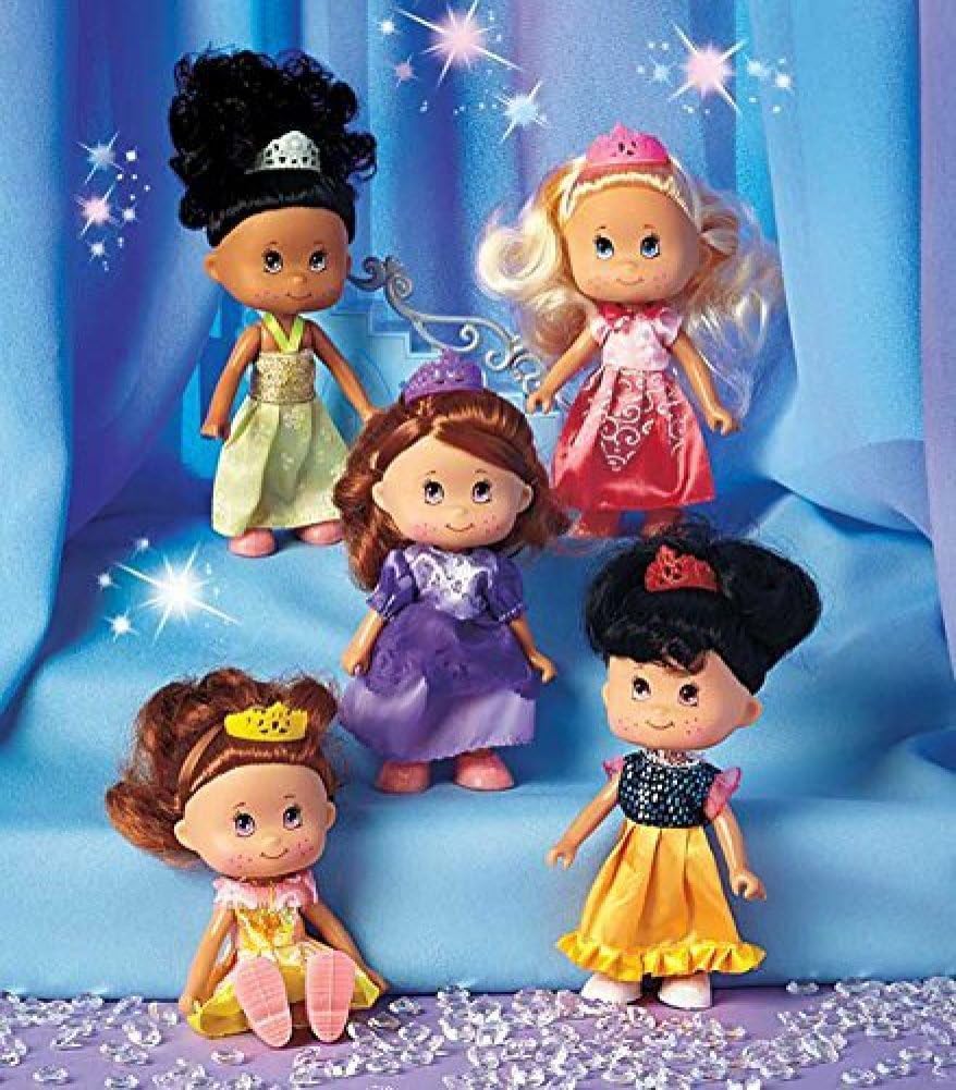 Set of 5 Miniature Princess Dolls Collection - 5.5 Tall - Perfect for Pretend Play