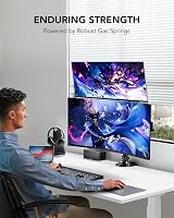 HUANUO Taller Dual Monitor Stand Long Arms 13-32 inch VESA 75 100 view 8
