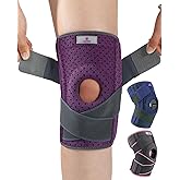 ABYON Knee Brace for Women Meniscus Tear, ACL, Arthritis.Knee Support with Dual Side Stabilizers & Crossed Compression Straps Maximum Support for Knee Pain Relief and Fast Recovery - Please Check Sizing Video Before Buying