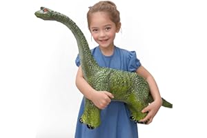 YONGJULE Big Brachiosaurus 32 inch, Dinosaur Toys for Kids 3-5, Large Inflatable Dinosaur Toys for Kids Toddler Dino Party Favors, Birthday Gifts for Boys Girls (Green)