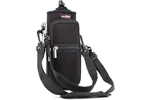 AUPET Water Bottle Sling Bag Sleeve Holder Carrier 25/32/40/64 oz,Insulated Crossbody Water Bottle Case Cover with Strap and Pockets for Men/Women Walking Hiking Camping