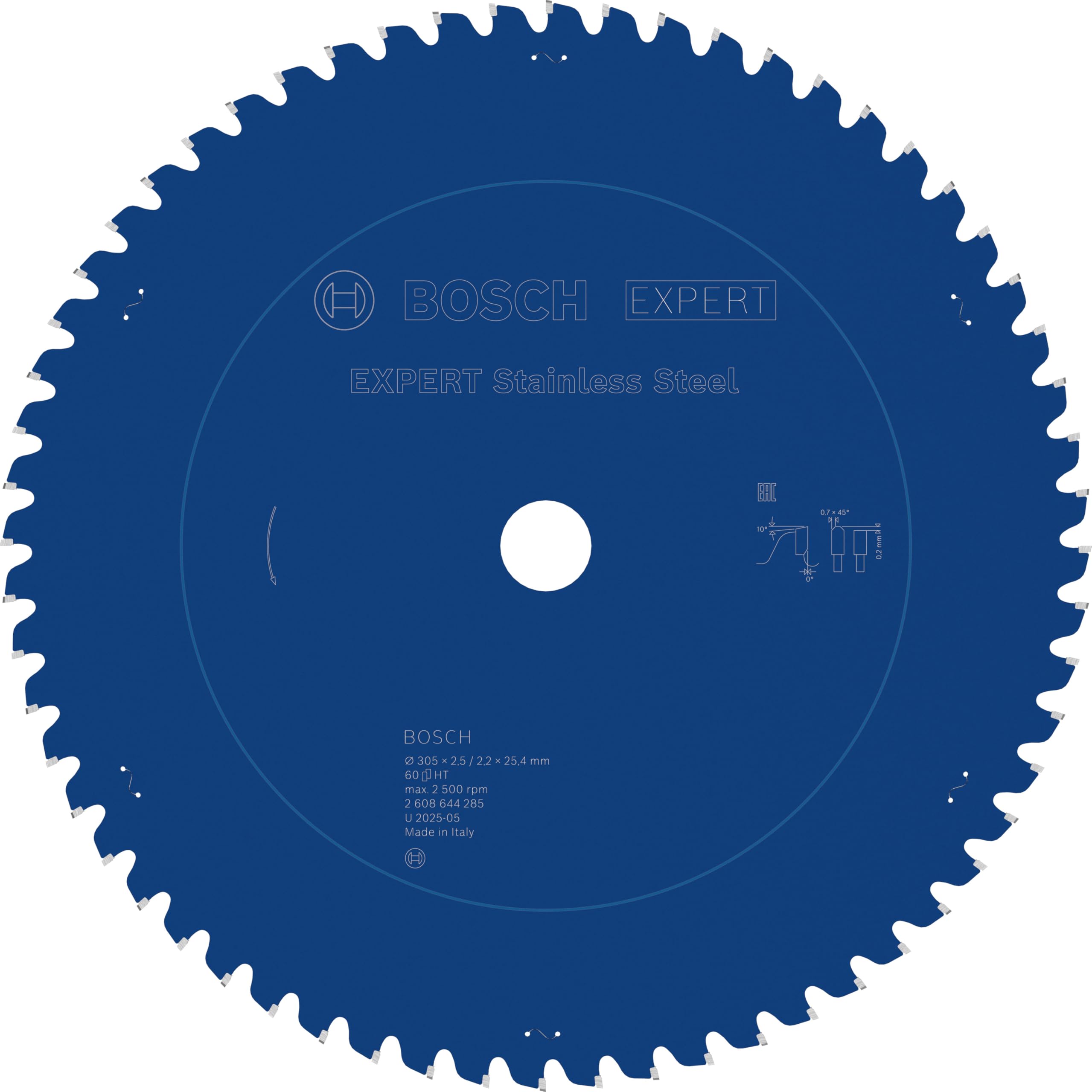 Bosch 1x EXPERT Stainless Steel Corded Circular Saw Blade for Mitre Dry Cutter (for Stainless steel, Ø mm, Professional Accessory Mitre Corded Dry Cutter)