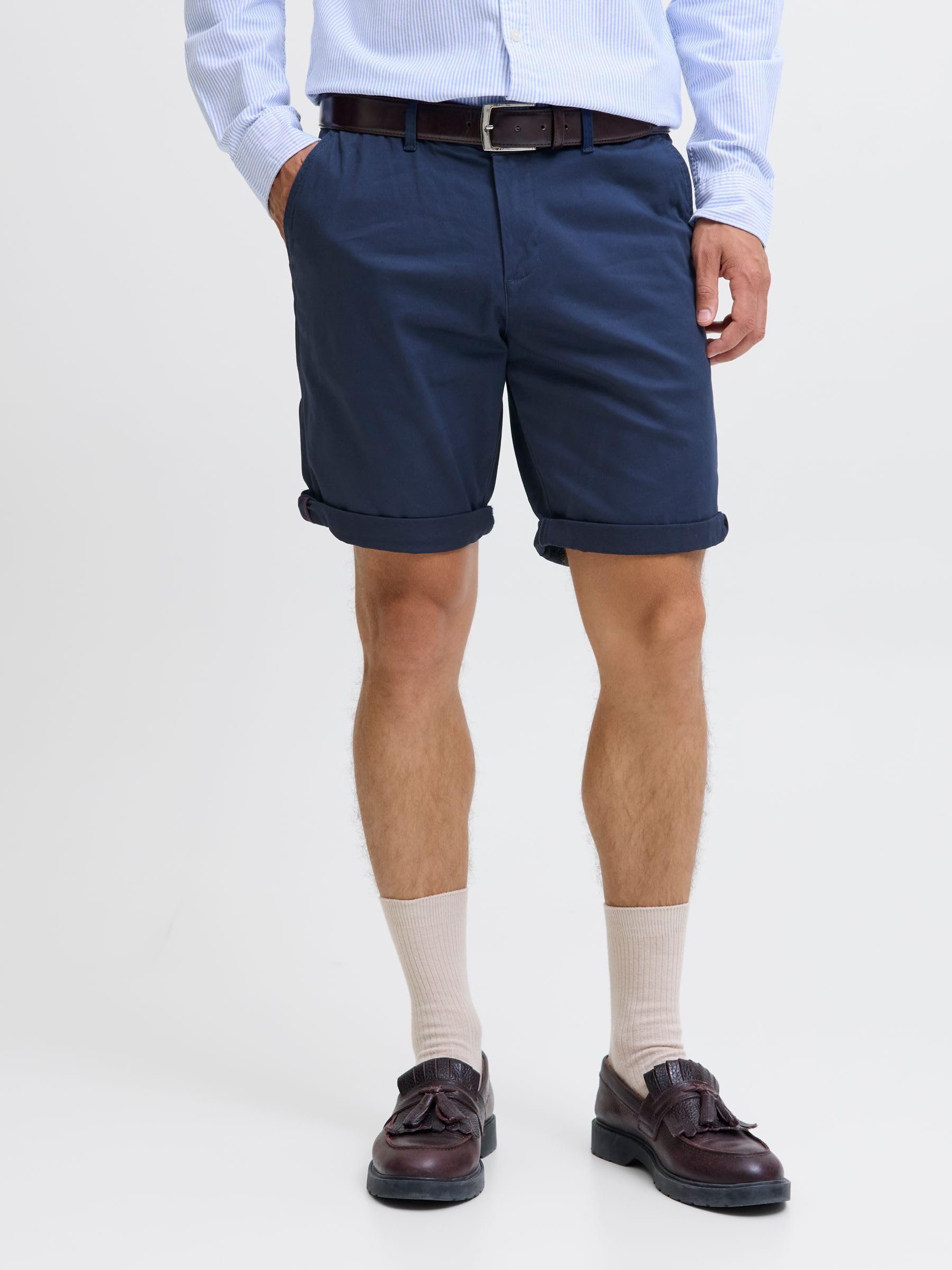 JACK & JONES Herren Chino Shorts Regular Fit 12165604,Navy Blazer,L 2