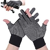 KkaFFe Winter Touchscreen Gloves for Women and Men, Anti-Slip Light Weight Half-Finger Gloves for Hiking, Warm Glove Cycling Driving, Cold Weather, Running, Outdoor Sports, Daily Work