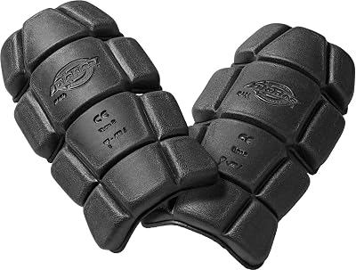 Dickies Unisex Curved Kneepads Black S Compatible with Coveralls Workwear