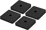 PATIKIL Rubber Anti-Vibration Pads 8 Pcs Square 1.97"x1.97"x0.4" with Hole Black view 1