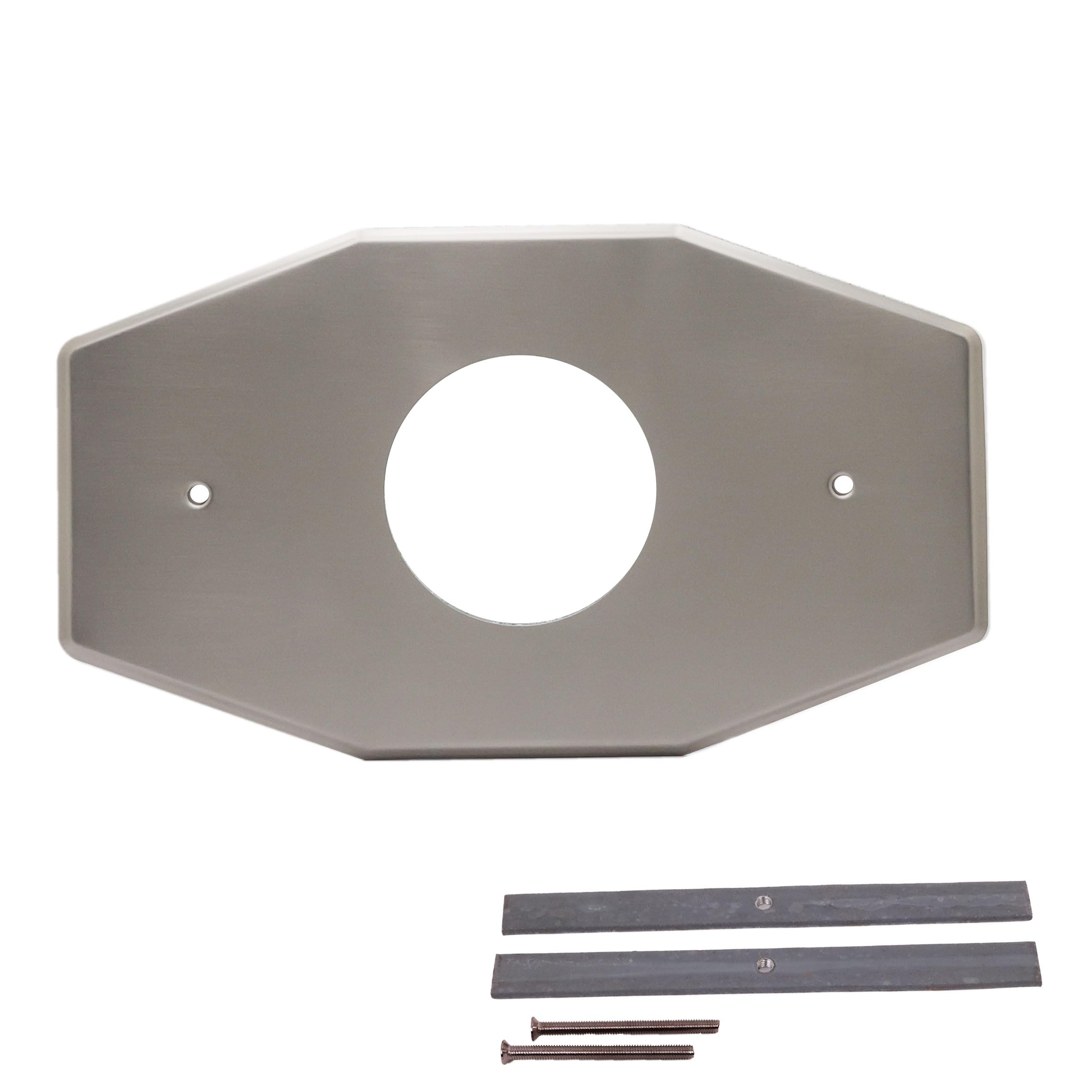 Photo 1 of Westbrass A503-07 One-Hole Remodel Cover Plate for Mixet Bathtub and Shower Valves, Satin Nickel