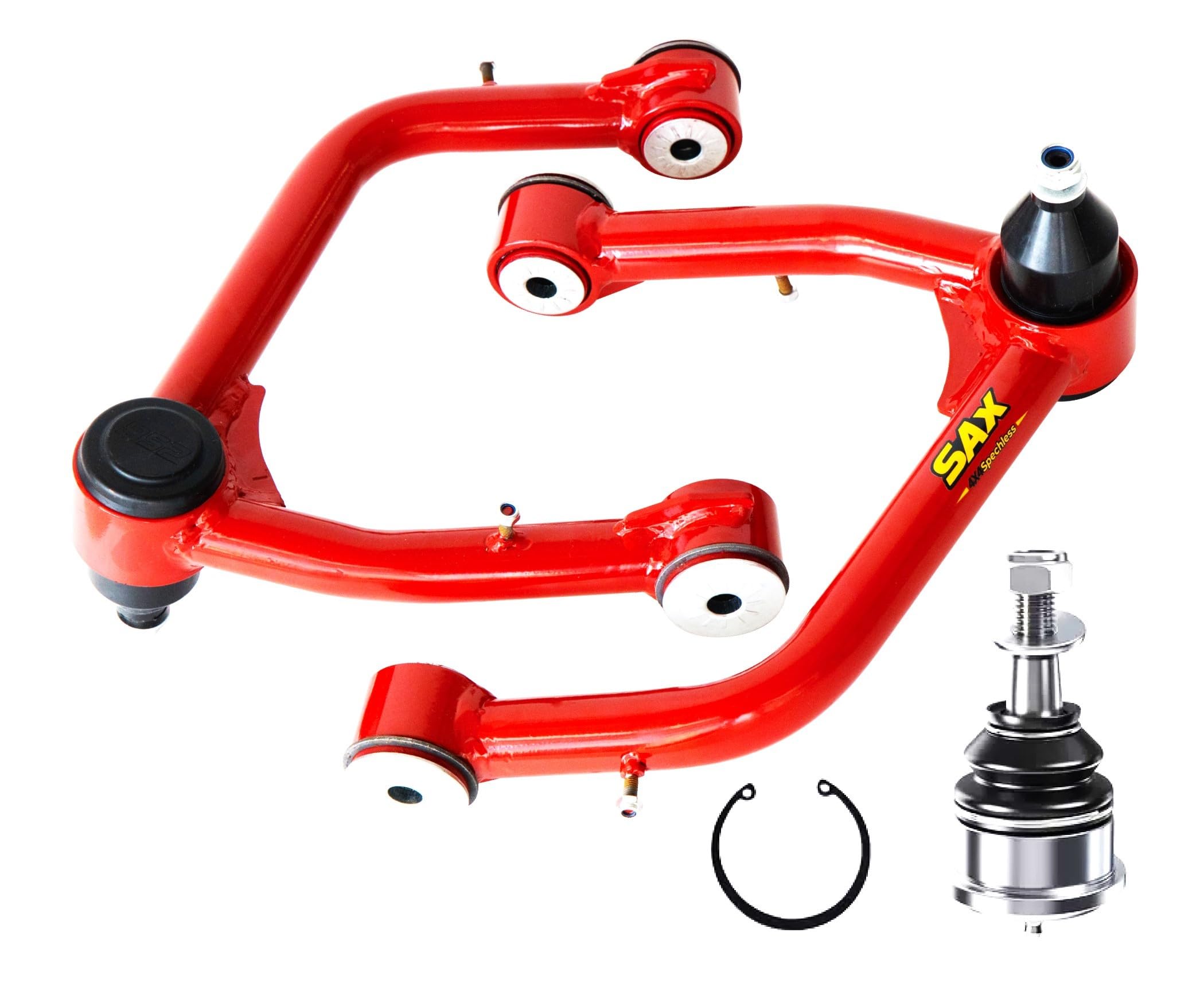 front upper control arms for 2019-2024 chevy silverado 1500 gmc sierra 1500, 2-4" lift red tubular a