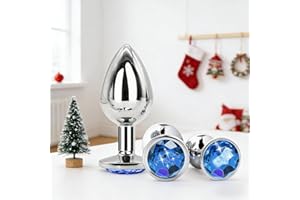 2H7Y- (Blue) 3 Stainless Steel Trainer Kits Exercise Metal Crystal Diamond Plug Suitable for A Wide Range of Applications, Ea
