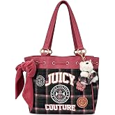 Juicy Couture Vintage Dreams Daydreamer Tote Bag, Handbag with Bow Accent &amp; Shoulder Straps, 12 x 11 Inches