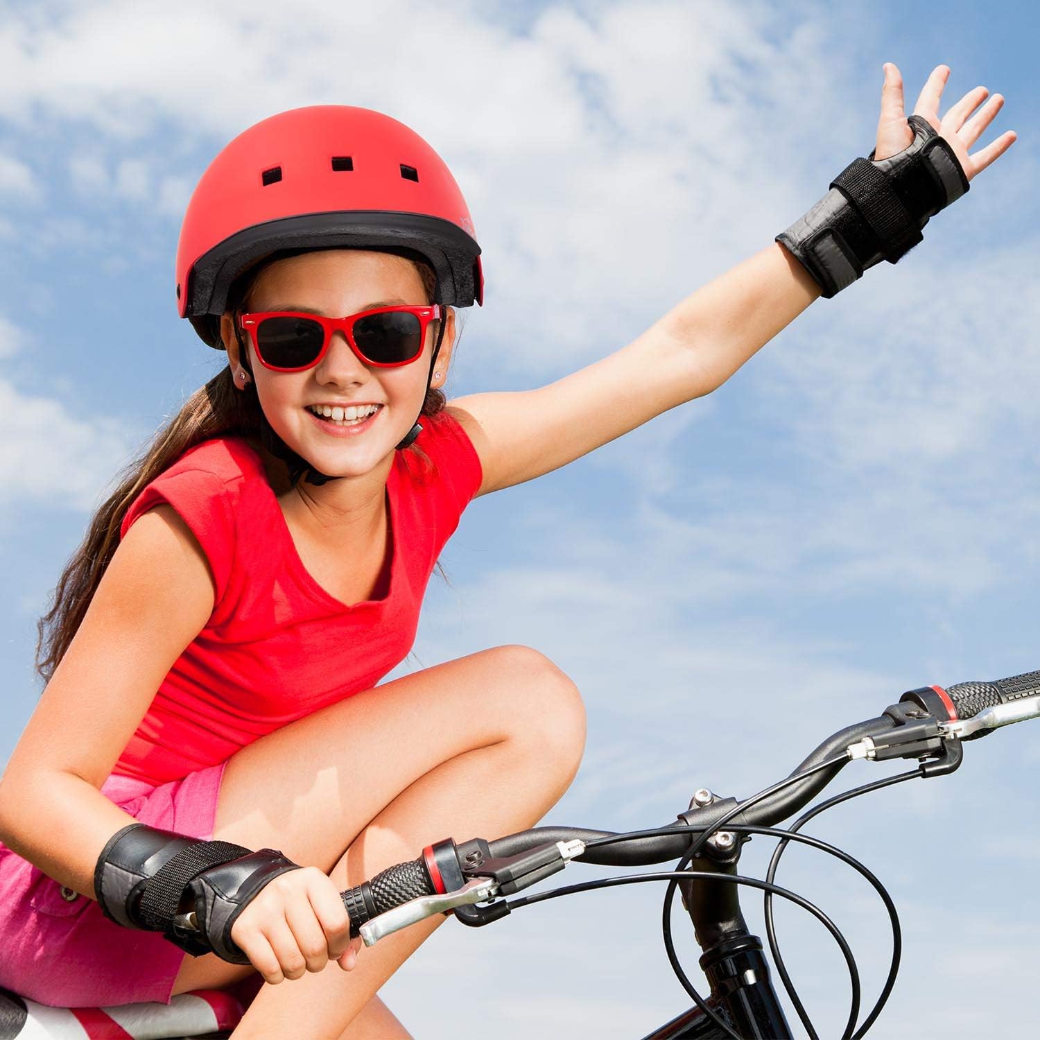 TurboSke Toddler Kids Bike Helmet - Size Adjustable for 3-8 Children Bicycle Skate Skateboard and Scooter, CPSC and ASTM Dual Certified Multi-Sports Safety Helmet for Boys and Girls (Red) : Sports & Outdoors