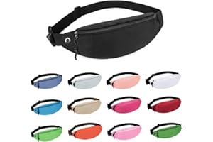 ROSOZ Fanny Packs for Women Men, Waterproof Crossbody Waist Pack, Belt Bag for Travel Walking Running Hiking Cycling