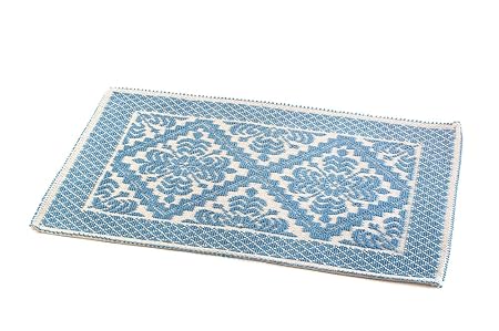 Boutiques Du Monde Alghero New Tappeto 100 Cotone Turchese 75 X 130 Cm