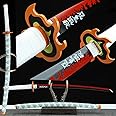 HERO SWORD Japanese Anime Sword, Hand Forged 1045 Carbon Steel Samurai Katana, Full Tang Handmade Japanese Sword, Sharp Practical Katana, Demon Slayer Sword
