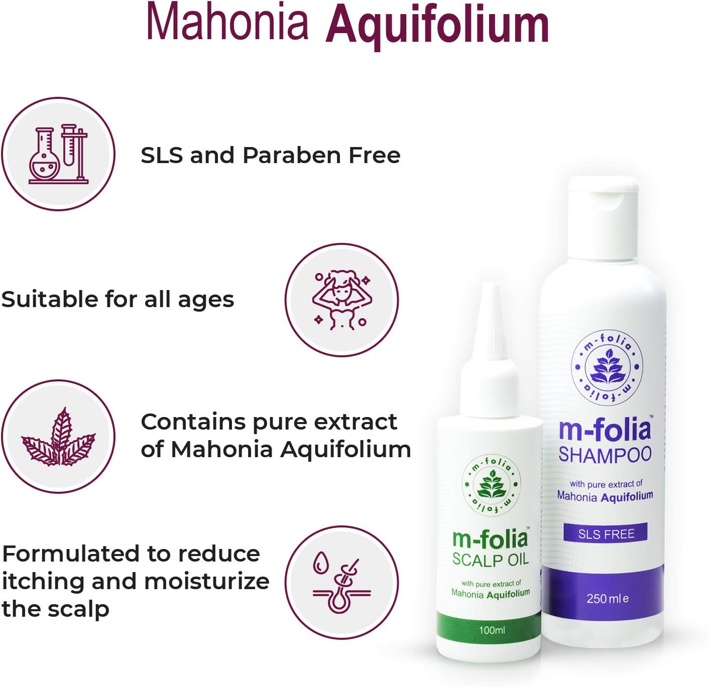 M-Folia Psoriasis Scalp Shampoo and Scalp Oil Hair Care Treatment Formulated to Treat the Psoriasis Scalp, Flaky Scalp - Image 4
