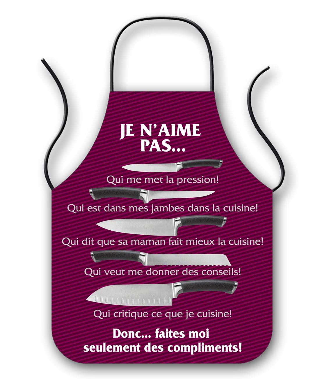 Bombo Kitchen apron in French JE N'AIME PAS.