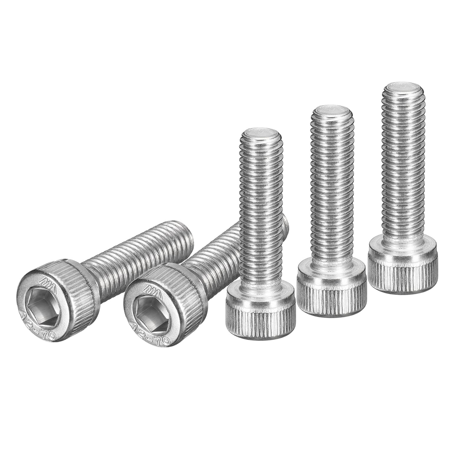 DTGN M8x30mm Socket Head Cap Screws Bolts, 10Pcs 304 Stainless Steel 18-8, Metric Machine Hex Socket Screw, Hex Drive, Bright Finish, UNC Coarse Thread Fully Threaded — image 1