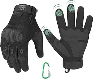 KEMIMOTO Tactical Gloves, Touchscreen Military Gloves with Hard Knuckle for Hunting Shooting Hiking Airsoft Camping Paintball Army Training