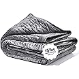 Gravity Weighted Blankets for Adults, 15lbs Grey (48" x 72", Twin/Single) - Heavy Comfort Cotton Blanket with Glass Beads - Utra-Soft Premium Breathable Microfiber Duvet Cover - Machine Washable
