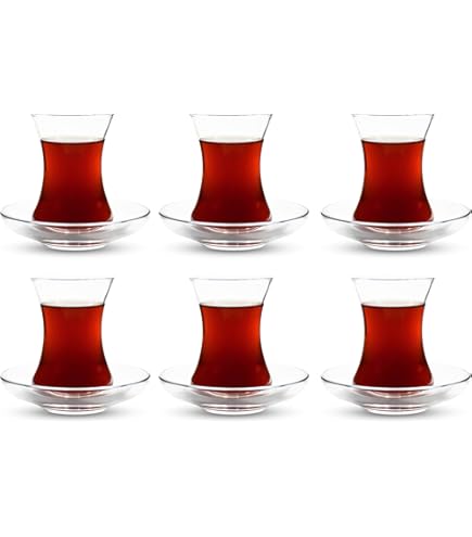 Ensemble Thé 18 Pièces Service à Thé Turc Topkapi Jasmin-Sultan 18 Pièces - 6 Verres, Sous-Verres, Cuillères - Effet Visuel, Lave-Vaisselle Service Thé Turc Topkapi Ensemble Thé 18 Pièces Service à Thé Turc Topkapi Jasmin-Sultan 18 Pièces - 6 Verres, Sous-Verres, Cuillères - Effet Visuel, Lave-Vaisselle Service Thé Turc Topkapi