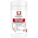 Nootie Medicated Dog Wipes, 2% Chlorhexidine and 2% Miconazole Formulated Pet Wipes for Dogs and Cats - 5"x 6" Size XL Wipes - 70 Count - Sold in Over 10,000 Vet Clinics and Pet Stores Worldwide