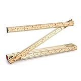 QWORK Folding Wood Rule, 6 FT 6 Inch Foldable Ruler