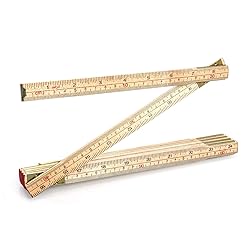 QWORK Folding Wood Rule, 6 FT 6 Inch Foldable Ruler