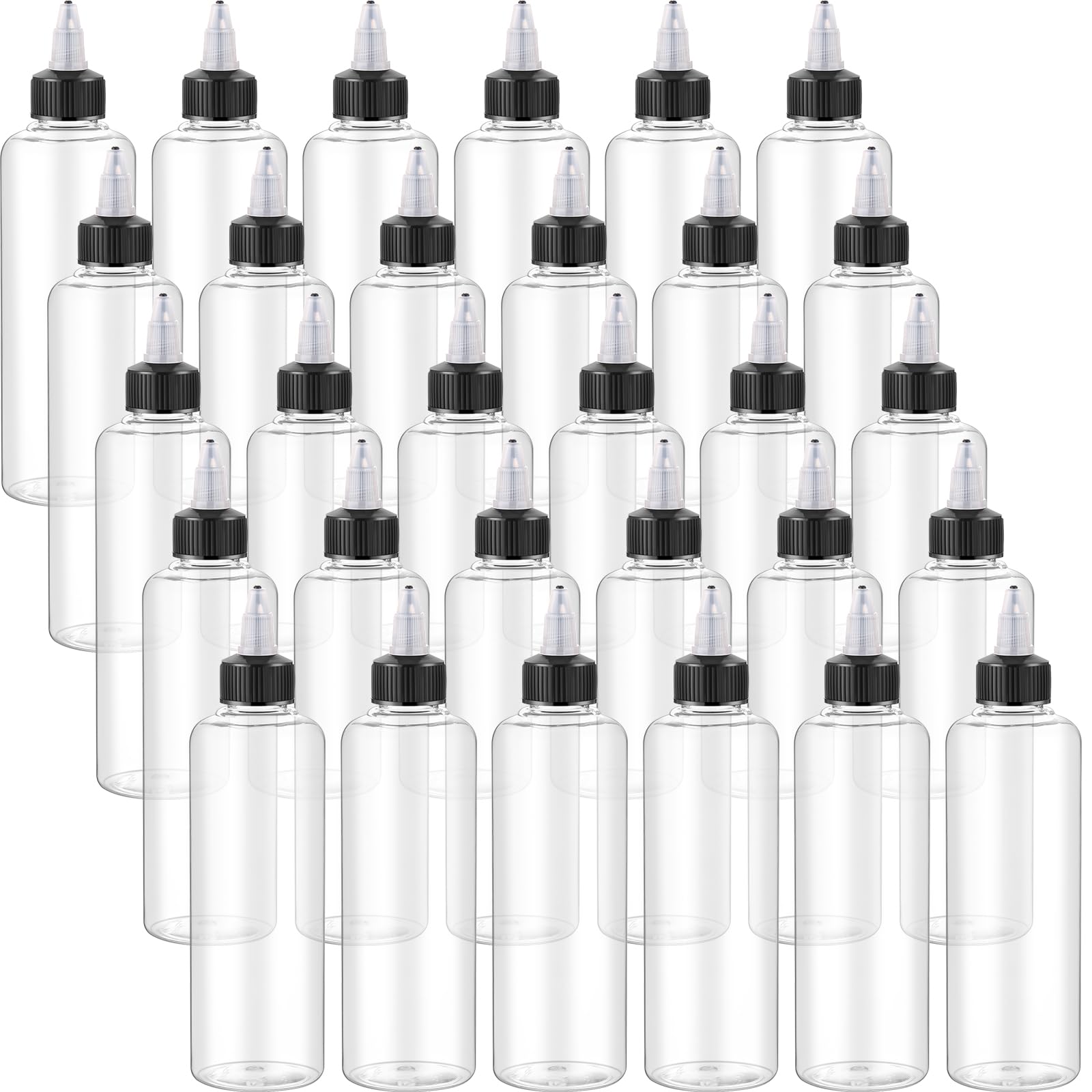 Photo 1 of Irenare 80 Pcs Plastic Squeeze Bottles for Liquids 8.5 oz Clear Oil Dispenser Bottles with Twist Top Caps for Liquid, Oils, Paint, Ink, Household, Kitchen