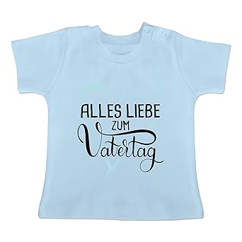 Vatertag Baby - Alles Liebe zum Vatertag - Blau - Baby T-Shirt Kurzarm