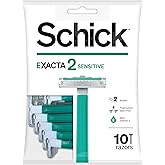 Schick Exacta2 Sensitive Disposable Razor, 10 Count (1Pack)