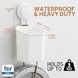 LEVERLOC Toothbrush Holder 2 Pack, Wall Mounted, 3 KG Max Hold, White view 2