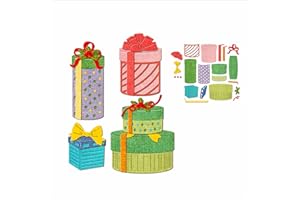 XMZZMX Gift Boxes Christmas Metal Cutting Dies for Card Making, Paper Embossing Die Cuts Kit Templates, Storage Pockets Supplies, Photo Frame Album DIY Scrapbooking Stencils Sets