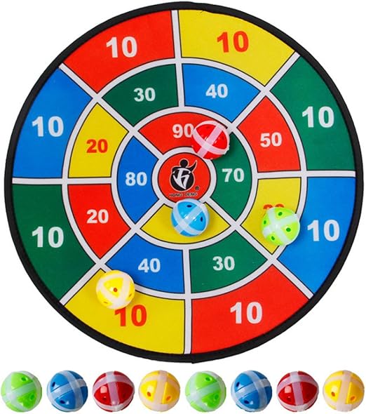 Wale Dartscheibe Kinder Spielzeug - Schießspiel Mit 24 Klebebällen Ab 3 Jahre