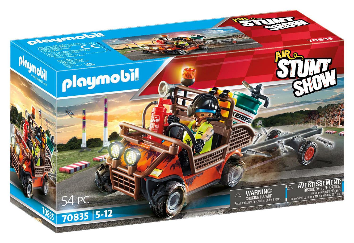 Playmobil 70835 Air Stunt Show Mobile Repair Service, Repair Vehicle with Mechanic, Fun Imaginative Role-Play, PlaySets Suitable for Children Ages 5+
