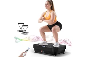 SEDOZIK Vibration Plate Exercise Machine, 400 Lbs Capacity Whole Body Vibrating Plate for Lymphatic Drainage, Weight Loss Fat Burner for Home Workout Women Men