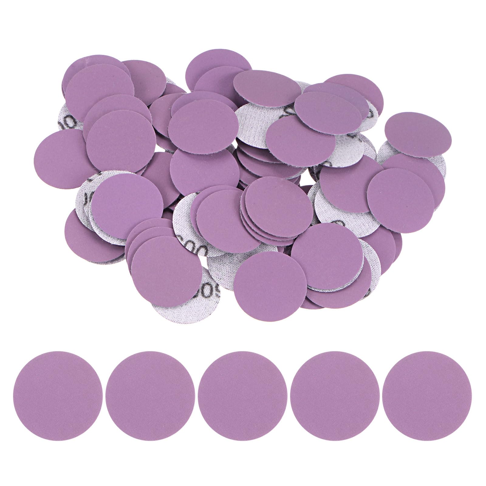Kozelo 100pcs Premium Sanding Discs Hook and Loop - [1 Inch x 600 Grits] Purple Sandpapers Mini Size for Jewelry Wood Metal Polishing