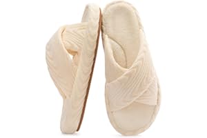 RockDove Women's Velora Criss Cross Slide Indoor House Slipper with Soft Cozy Cushioned Sole