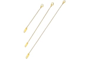 Altitude Boutique 18k Gold Plated Necklace Extenders Delicate Necklace Extender Chain Set for Women 3 Piece Set, Extensions 2", 4", 6" Inches Hypoallergenic in Gold, Rose Gold, or Silver
