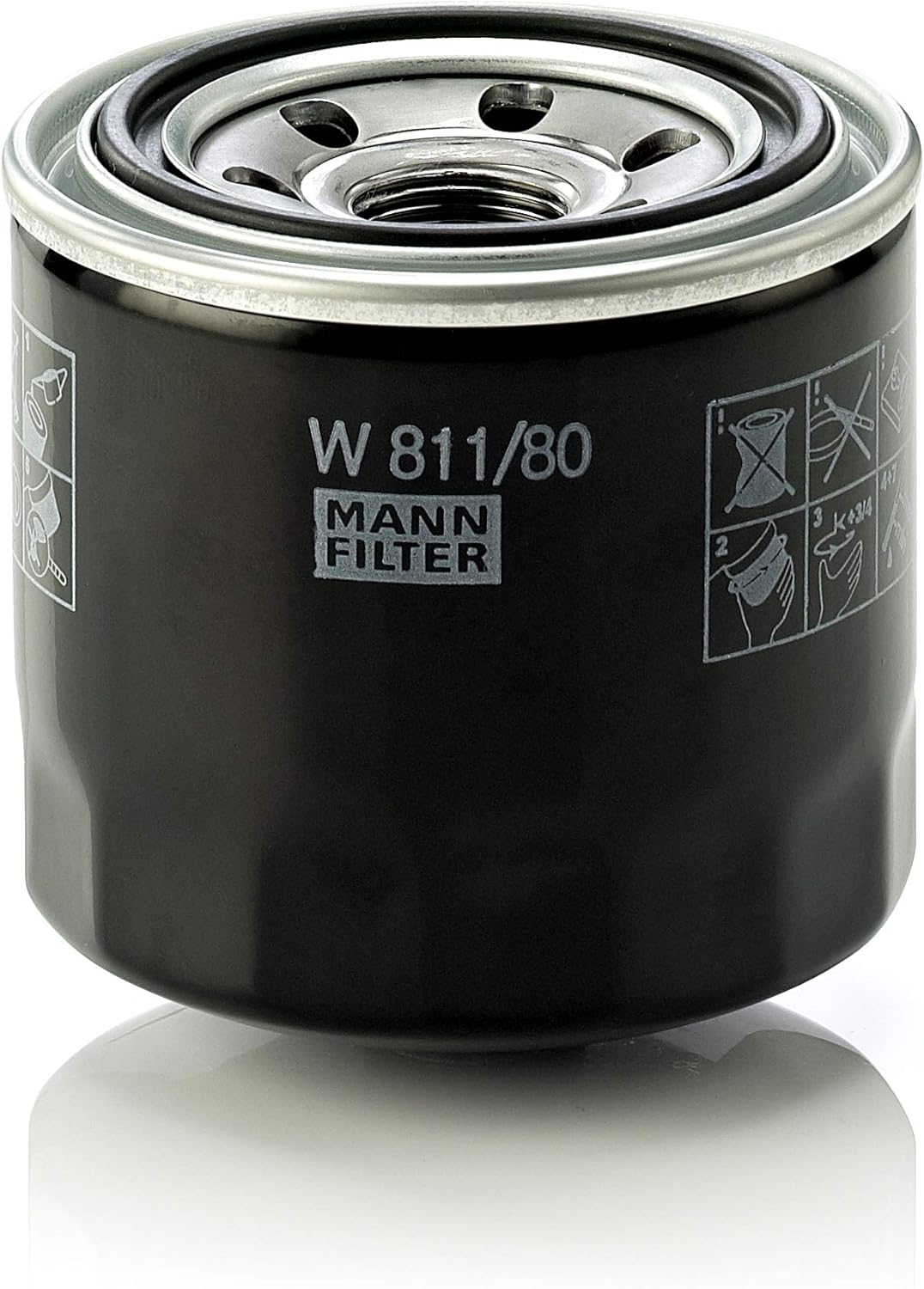 MANN-FILTER W 811/80 Oil Filter, for Cars and Utility Vehicles: Amazon ...