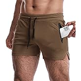 EVERWORTH Men's 3" Inseam Workout Shorts Quick Dry Gym Short Shorts Lightweight Shorts for Men with Liner and Zipper Pockets