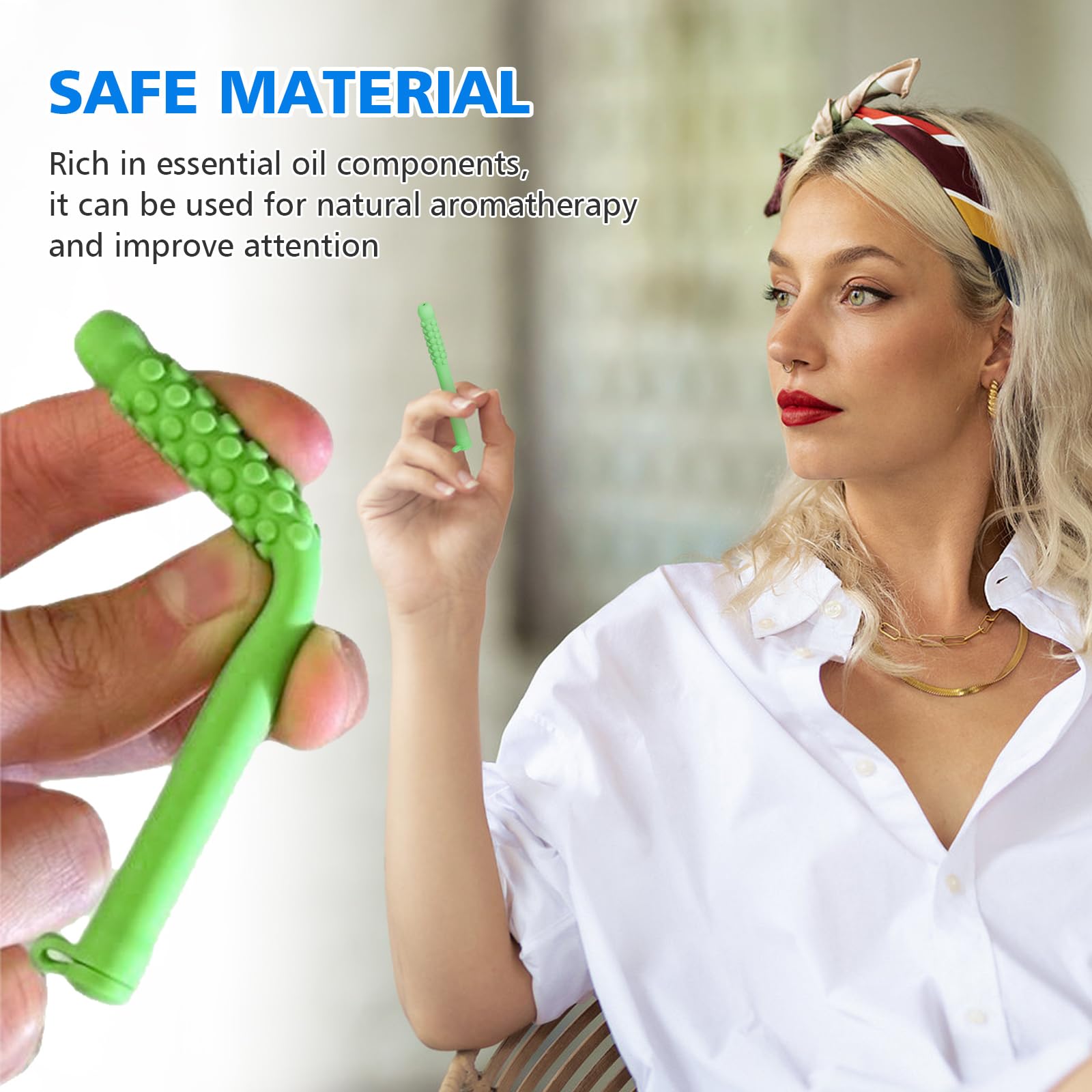 Chewable Breather Quit,3PCS Chewable Essential Oil Breath Stick,Breather Stick with Essential Oil for Aromatherapy on The Go Natural Focus