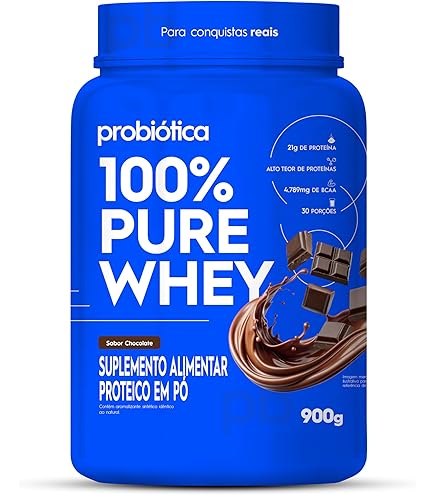 100% Pure Whey Nova Fórmula - 900g Refil Chocolate - Probiótica