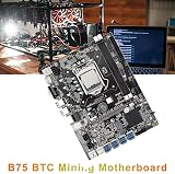 Oikabio B75 Mining Motherboard CPU Fan 4G DDR3 RAM 120G SSD 8 USB3.0 LGA1155 view 4