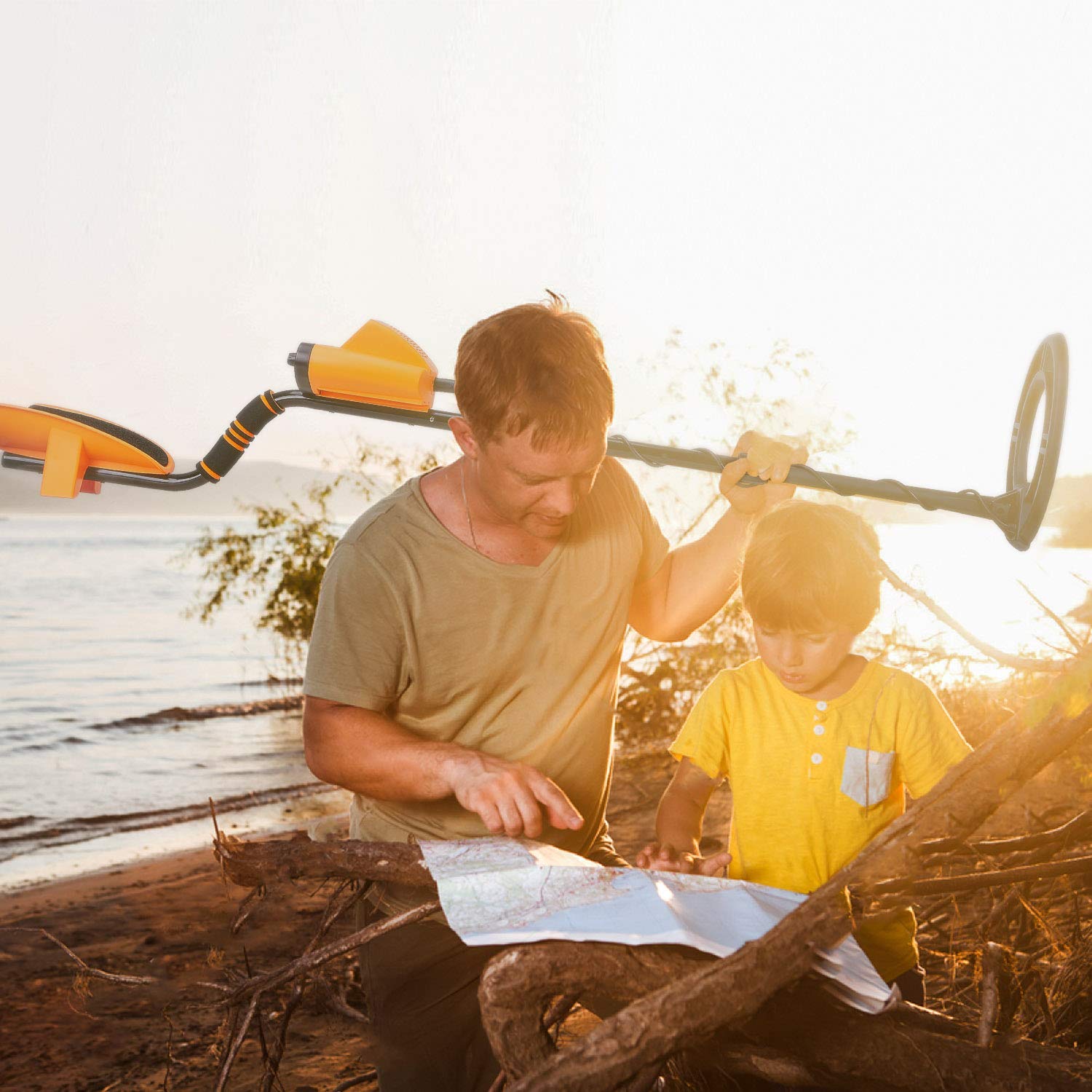 SUNPOW Professional Metal Detector for Adults, Adjustable Groud Balance, Disc & Notch & Pinpoint Modes, Upgraded DSP Chip, Multiple Audio Prompts