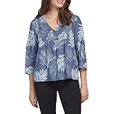 Tribal Women's Bell 3/4 Seeve Blouse with Smocking Details