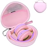 Aproca Kids Headphones Case Compatible with iClever BTH12 / HS19 / BTH26 Kids Bluetooth Headphones, Storage Hard Bag -Cloud Pink (Case Only)