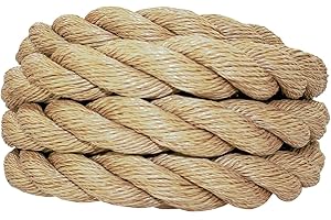 SGT KNOTS Twisted ProManila Rope - UnManila, Twisted 3 Strand Outdoor Rope, Lightweight Synthetic Rope for DIY Projects, Marine, Commercial (1.5" x 25ft)