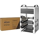 Tecmojo 9U Network Rack, 10 inch Mini Server Rack with 2 Side Translucent Panels & 2 Top Handles, 7.87 inch Deep, for 10 inch IT Equipment & A/V Devices, White