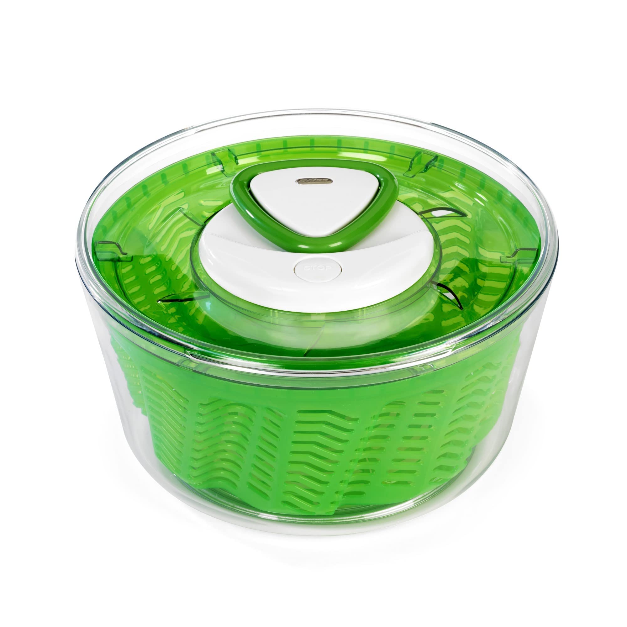 Zyliss Easy Spin 2 Salad Spinner, 3.5L, Plastic, Green, Unique AquaVent™ Technology, Retractable Cord and Brake System, Non-Slip Base/Easy Cleaning